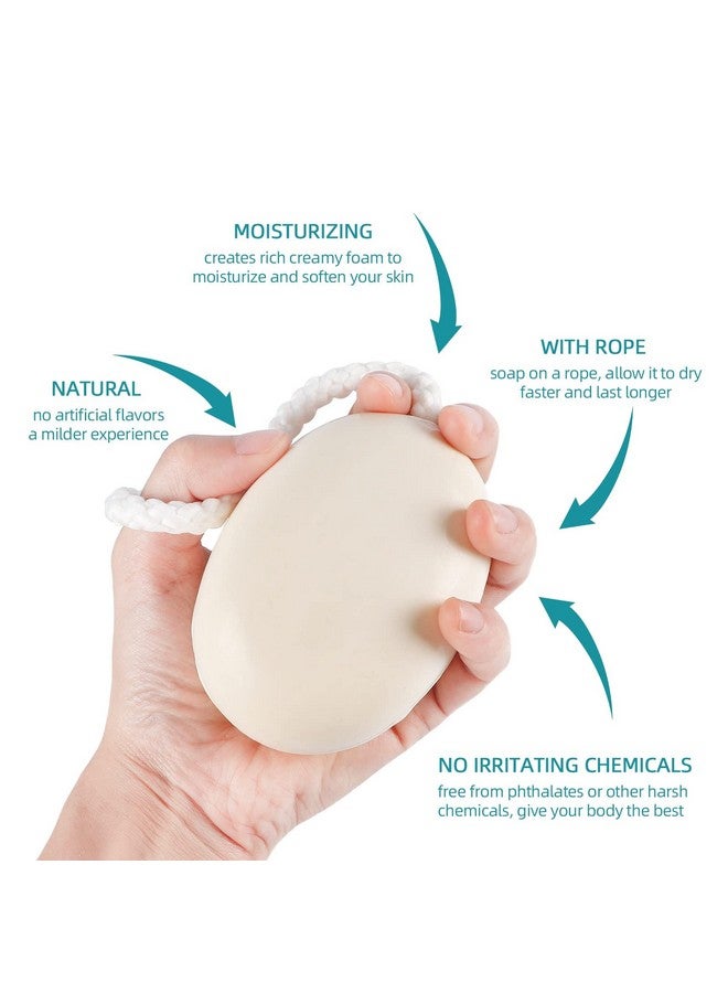 foreverlily Natural Men Bar Soap 4Pcs Soap On A Rope Set For Face Body Hair Bath Soap About 7 Ounce Each.Foreverlily - Image 5