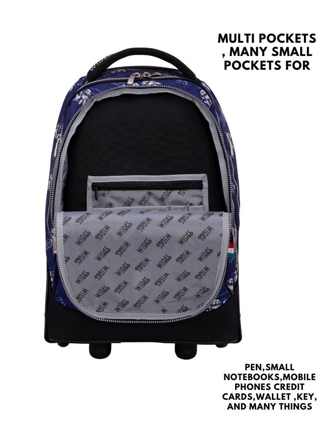 Wires 3 Piece Kids School Trolley Bag laptop compartment Big Wheels With Lunch bag & Pencil Case - Image 3
