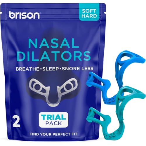 Brison Nasal Dilators for Breathing and Sleeping 2 Pack Anti Snoring Nose Vents Opener for Better Breathing Sleeping and Activity Improves Airflow 2pcs