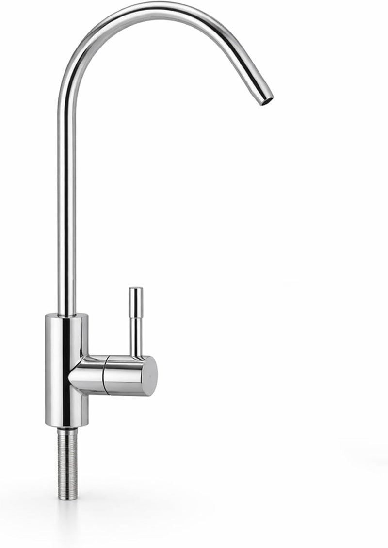 Biella Premium Chrome Finish Water Purifier Faucet - Long Gooseneck RO Tap for Kitchen Sink - Image 1