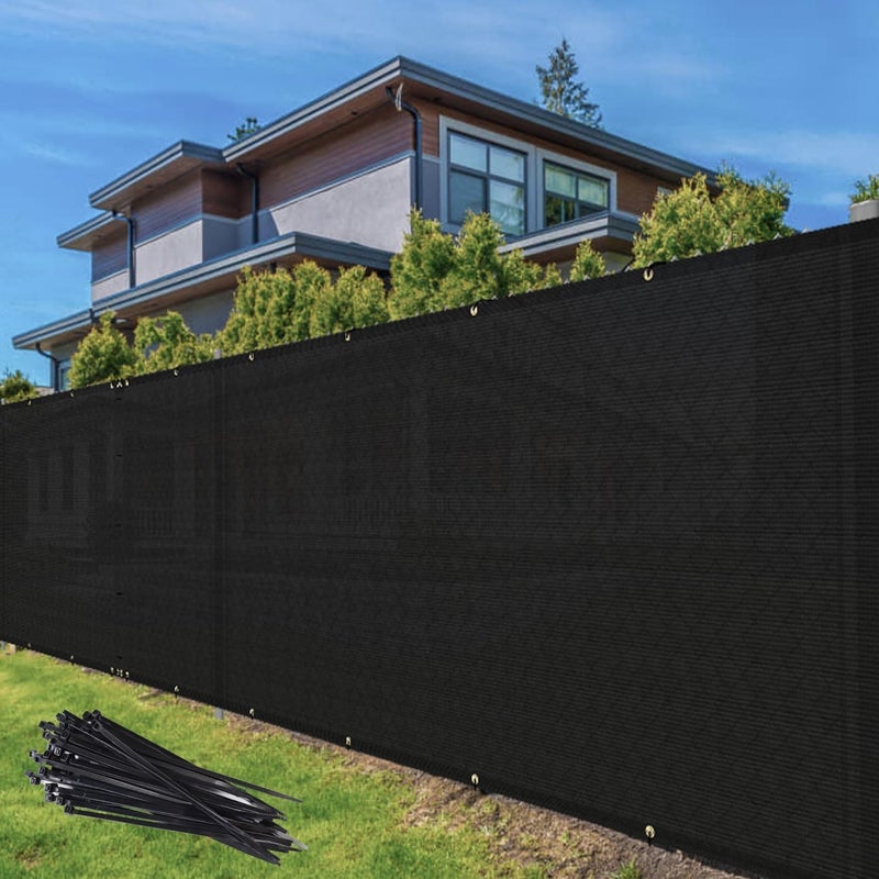 تانج شاشة خصوصية Sunshades Depot للسياج الأسود 4 × 12 قدم، سياج رياح ثقيل للاستخدام التجاري، شبكة سياج سكني، غطاء سياج 150 GSM، حاجز خصوصية بنسبة 88% مع تدفق هواء ممتاز، ضمان لمدة 3 سنوات - Image 1