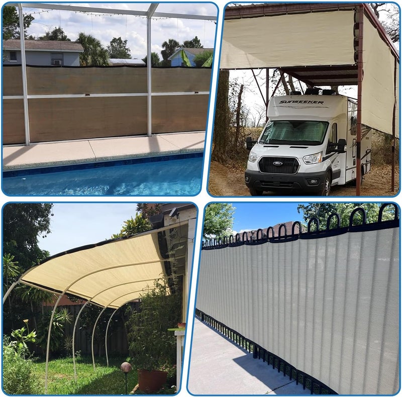 تانج شاشة خصوصية Sunshades Depot للسياج الأسود 4 × 12 قدم، سياج رياح ثقيل للاستخدام التجاري، شبكة سياج سكني، غطاء سياج 150 GSM، حاجز خصوصية بنسبة 88% مع تدفق هواء ممتاز، ضمان لمدة 3 سنوات - Image 2