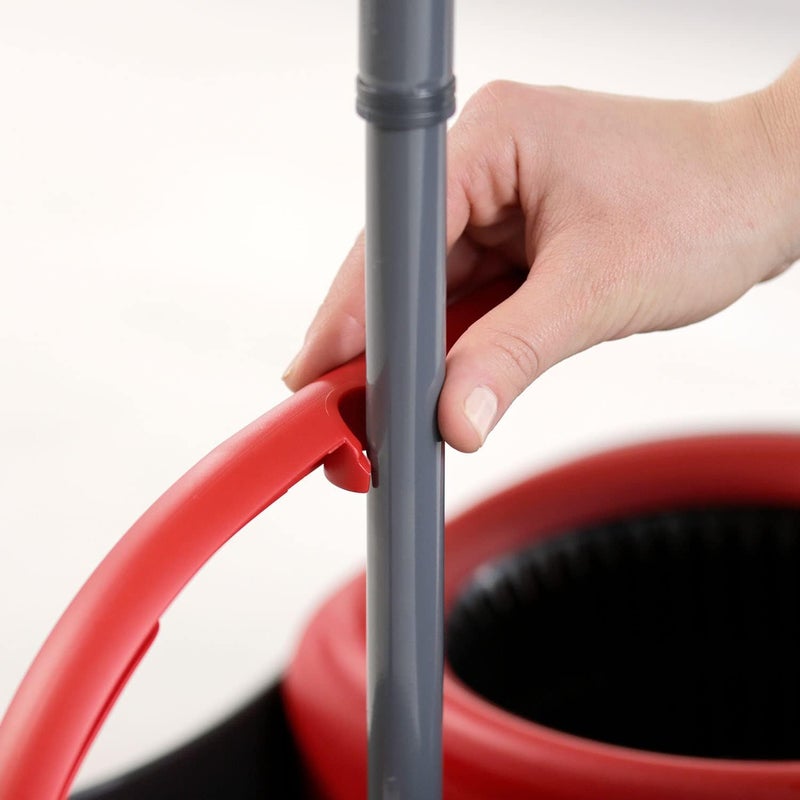 Vileda Turbo 2in1 Spin Mop & Bucket Set – Foot Pedal Wringing, Microfibre Head, Triangle Mop for Corners - Image 5