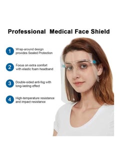 Y&D 10 Pack Face Shield Wearing Glasses Visor Transparent Anti-Fog Protect Eyes And  - Image 2