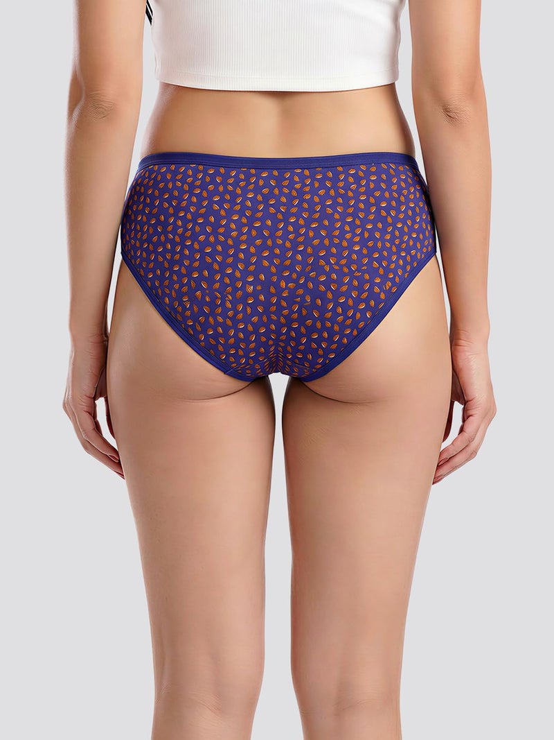 Kalyani 11038 Women Cotton Low Waist Printed Panties (Briefs) Multicolor M| Pack of 6 - Image 3