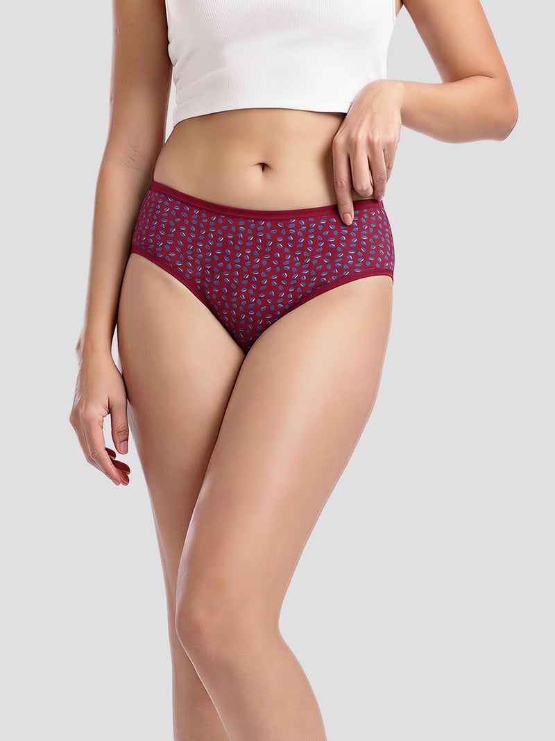 Kalyani 11038 Women Cotton Low Waist Printed Panties (Briefs) Multicolor M| Pack of 6 - Image 2