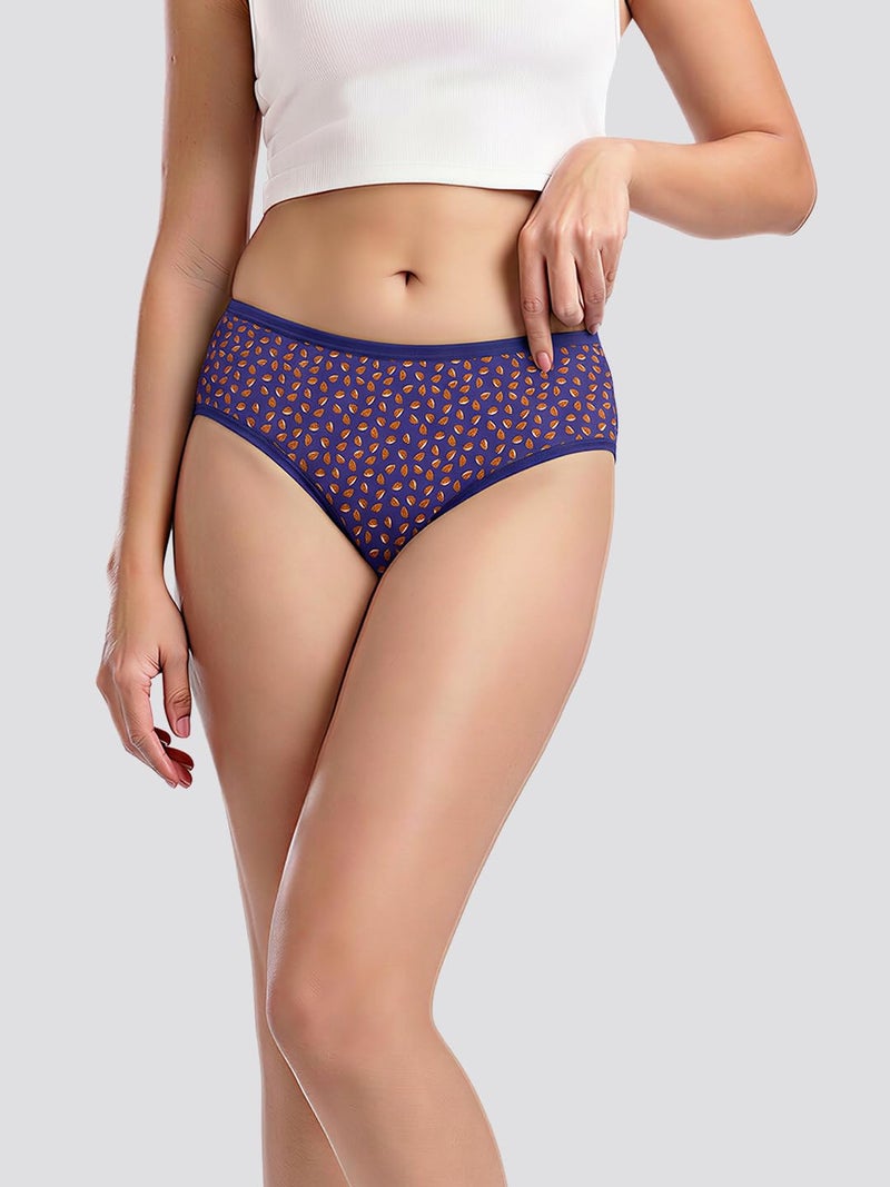 Kalyani 11038 Women Cotton Low Waist Printed Panties (Briefs) Multicolor M| Pack of 6 - Image 5