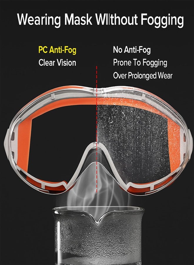 TNDCKP Blue Anti-Fog Safety Goggles - Wide Vision, Adjustable Fit, Chemical Splash, Lightweight for Lab/Chemistry/Biology (blue) - Image 5