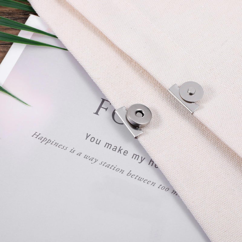 Yuanchu 12Pair No-Sewing Seamless Magnetic Snap Buttons, Metal Magnetic Buckle Clasp Magnetic Purse Clasps for Purse HandbagClothing Tote Bags DIY Crafts - Image 4