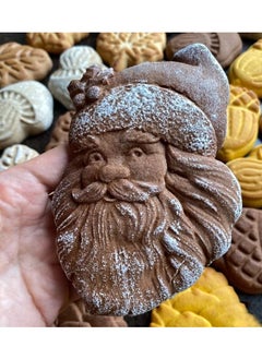 SYOSI Wooden Cookie Molds, Wooden Cookie Biscuit Mold Baking Cookie, Cookie Presses Stamps, Cutter Embossing Mold DIY Shapes Cookie, Gingerbread Mold (Santa Claus)  - Image 2