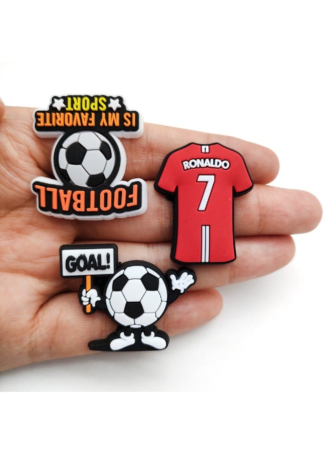 HIHILOOK 18-Piece Crocs Shoe Decoration Charms, Football Series Charms Shoes Charm for Crocs Hole Hole Shoe, for Kids Boys Girls Men Women Party Favor  - Image 5