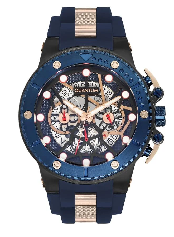 Quantum Men's Silicone Chronograph Watch HNG535.059 - 50 mm