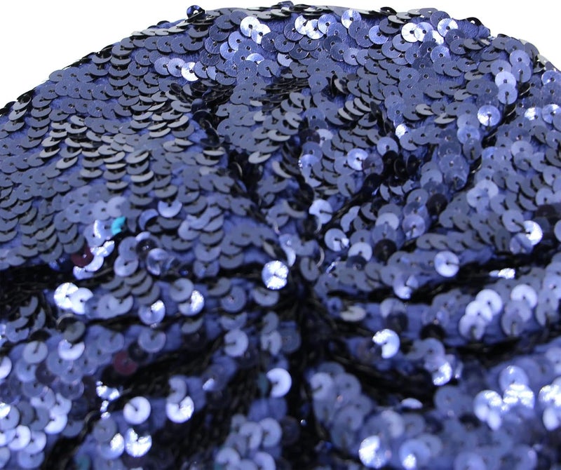 Aibearty Women Girls Sparkly Sequin Beret Hat Fashion Fun Stretch Beanie Cap Headwear for Festival Party Club Halloween - Image 5