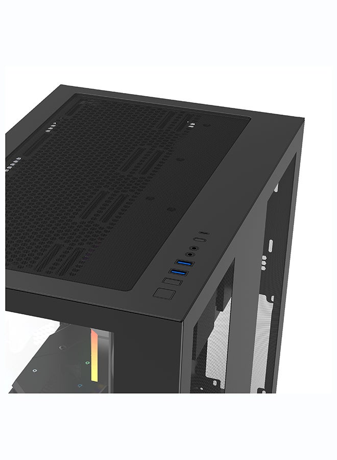 انفني ارك INFINIARC 5070 Gaming Desktop PC (AMD Ryzen 7, RTX 5070 12G GPU, 16GB DDR5 RAM, 1TB SSD, B650E Motherboard, Cube Case, 360mm Liquid Cooler ARGB, 750W Gold PSU, Windows PRO) Black Black - Image 5