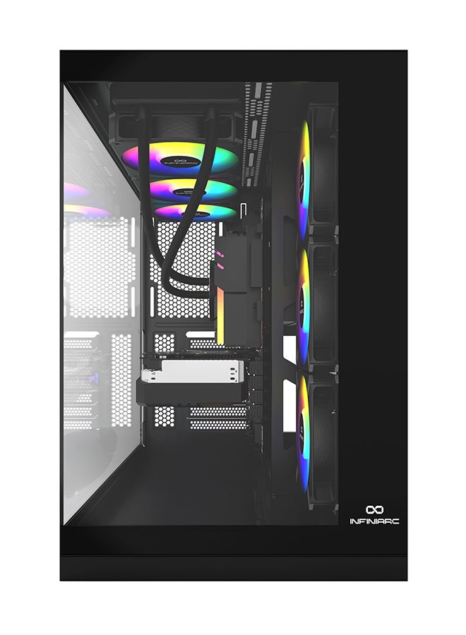 انفني ارك INFINIARC 5070 Gaming Desktop PC (AMD Ryzen 7, RTX 5070 12G GPU, 16GB DDR5 RAM, 1TB SSD, B650E Motherboard, Cube Case, 360mm Liquid Cooler ARGB, 750W Gold PSU, Windows PRO) Black Black - Image 5