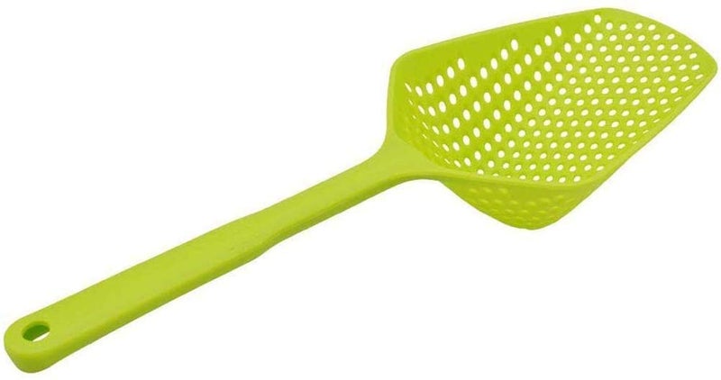 P-Plus International Scoop Colander Kitchen Strainer Scoop Food Drain Shovel Nylon Slotted Skimmer with Handle for Kitchen Cooking (Pack of 1 Red) - Image 5