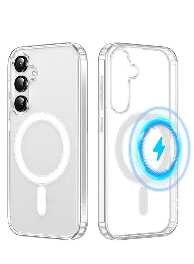 Clear Case for Samsung Galaxy A16, MagSafe Cover Supports Magnetic Wireless Charging, Shockproof Protection, Scratch Resistant - Clear - Image 3