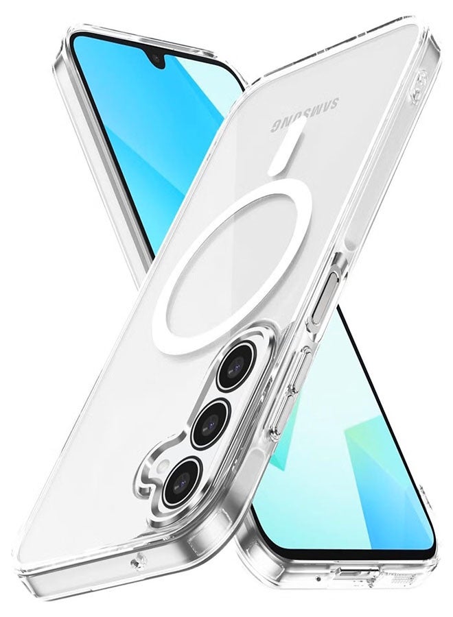 Clear Case for Samsung Galaxy A16, MagSafe Cover Supports Magnetic Wireless Charging, Shockproof Protection, Scratch Resistant - Clear - Image 2