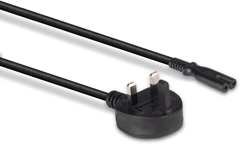 ليندا كابل طاقة 3 متر، قابس بريطاني 3 أسنان إلى IEC C7 - أسود - Image 2