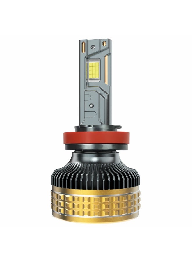 Automotive LED headlights with three copper tubes, 320W high-power LED headlights for H7/H4 models – extremely bright front headlights.（H11 model / single unit） - Image 1