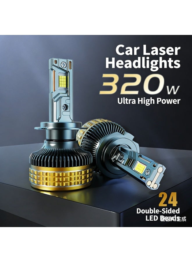 Automotive LED headlights with three copper tubes, 320W high-power LED headlights for H7/H4 models – extremely bright front headlights.（H11 model / single unit） - Image 3