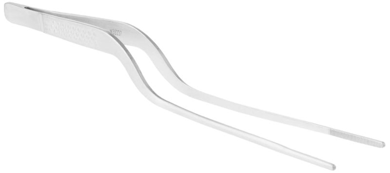 Mercer Culinary 18-8 Stainless Steel Precision Plus Chef Plating Tong, Offset, 7-7/8 Inch - Image 2