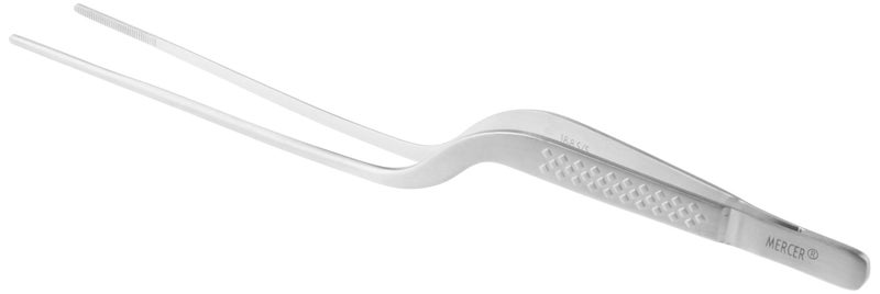 Mercer Culinary 18-8 Stainless Steel Precision Plus Chef Plating Tong, Offset, 7-7/8 Inch - Image 3
