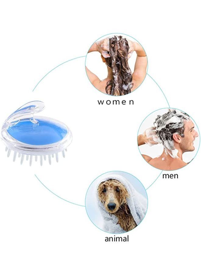 فرشاة غسيل الشعر للعناية بفروة الرأس بشعيرات سيليكون ناعمة - Image 2