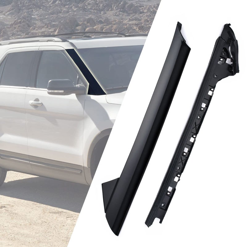 Windshield APillar Molding Trim Kit Right Passenger Side Compatible with 20112019 Ford Explorer Replaces 926451 BB5Z7803136AA BB5Z7803136AB BB5Z7803136BA