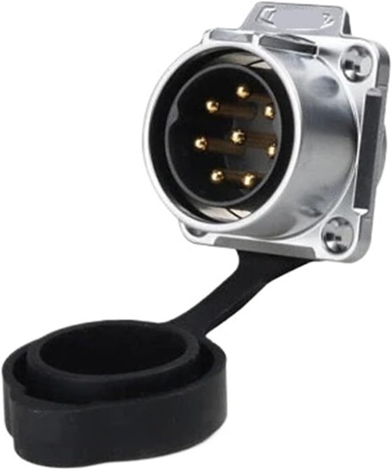 8 pin 35A power connector male socket panel mount outdoor waterproof - Image 1