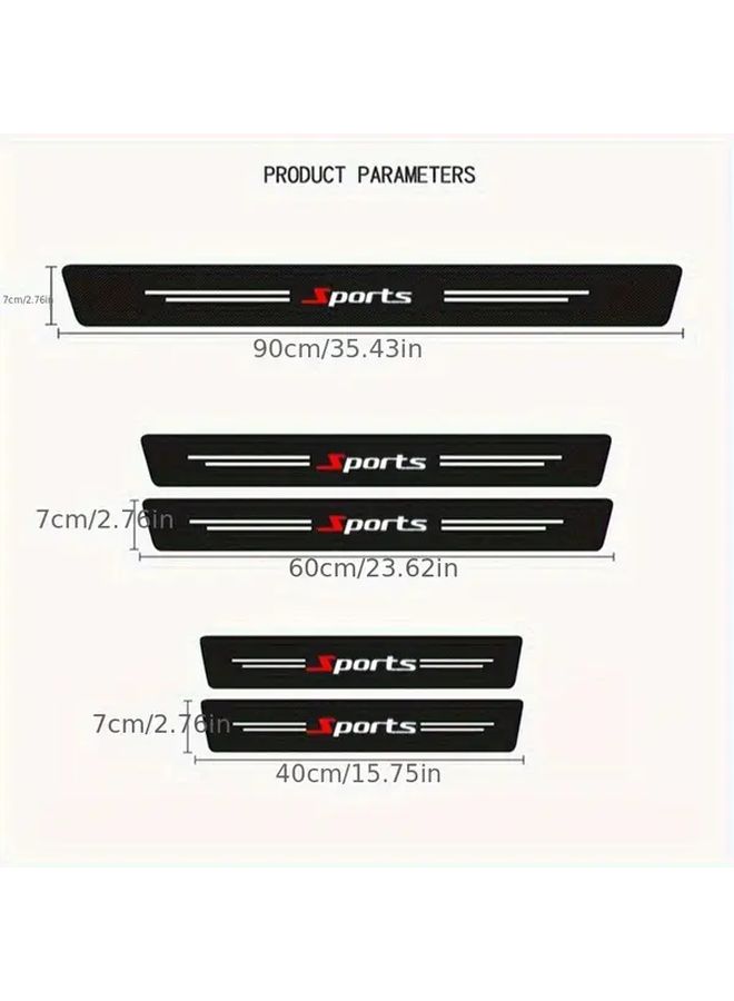 5pcs Self Adhesive PVC Car Door Sill Protectors Anti Scratch Wear Resistant - Image 2