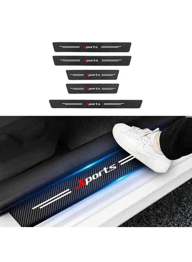 5pcs Self Adhesive PVC Car Door Sill Protectors Anti Scratch Wear Resistant - Image 4