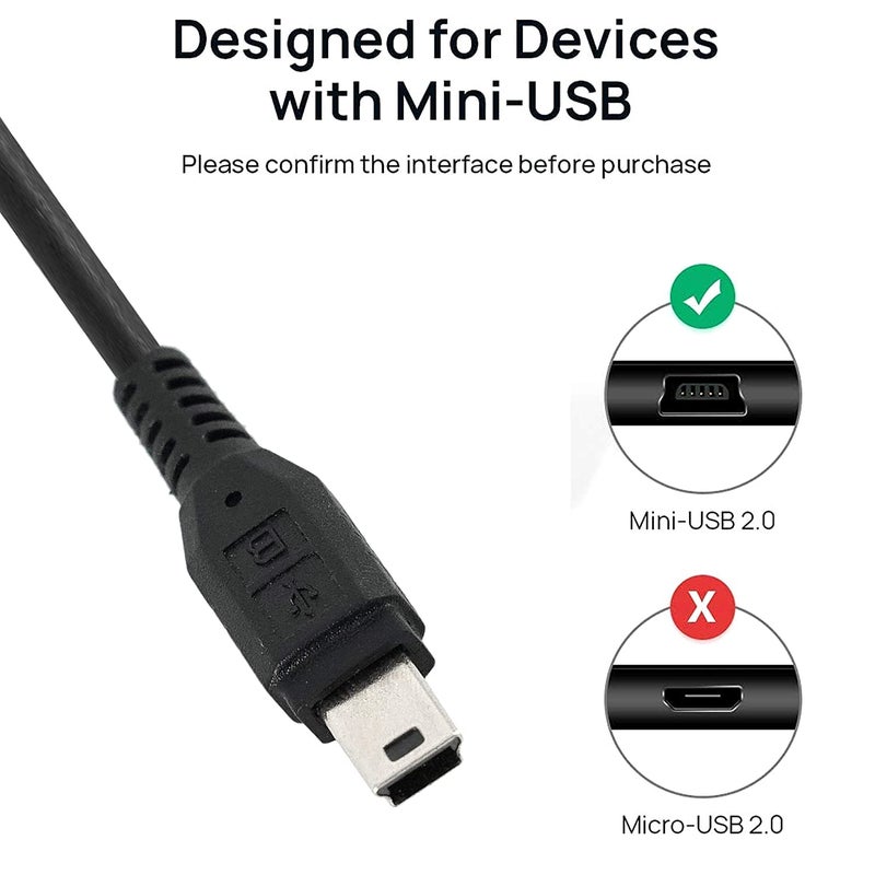 Hi-Lite Essentials كابل USB 2.0 A إلى 5 دبوس Mini B V3 للأقراص الصلبة الخارجية/الكاميرات/قارئات البطاقات/الماسحات الضوئية (1 متر) - Image 2