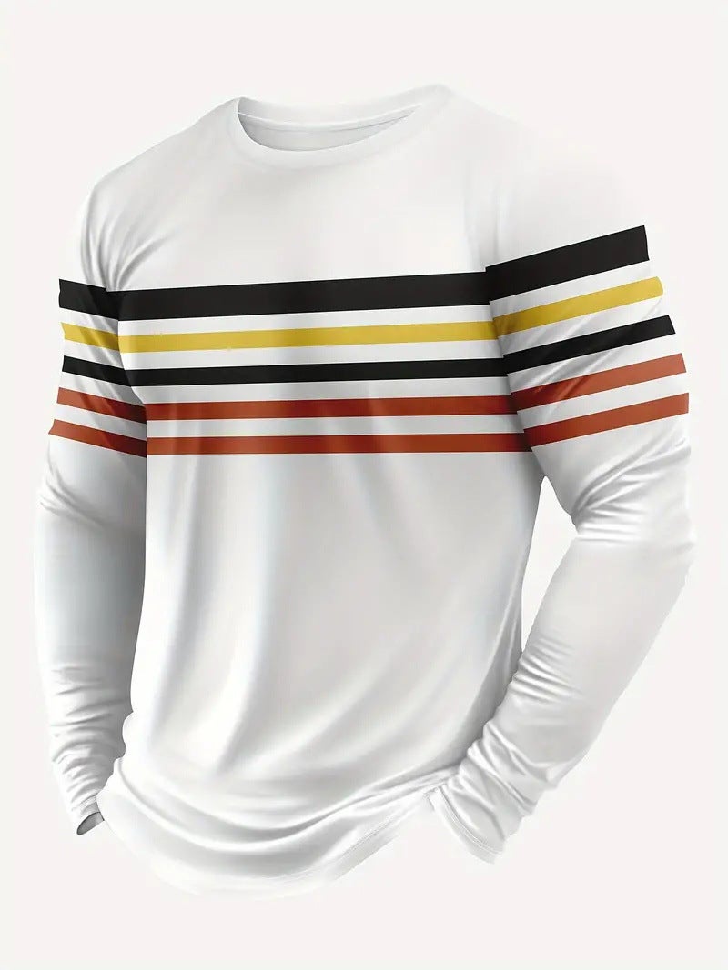 Fashion Personality Long-Sleeved T-Shirt Men'S Casual Handsome Design T-Shirt Me006 - Image 1
