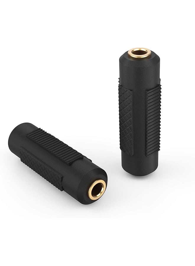 CableCreation 2 Pack 3.5Mm Stereo Jack To 3.5Mm Female To Female Audio Adapter Coupler Gold Plated For Stereo Cable Speakers And Headphones - Image 1