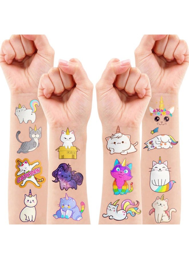 Oumers Caticorn Temporary Tattoos 96PCS, Assorted Colors, Small Size, Perfect for Kids Birthday Parties - Image 2