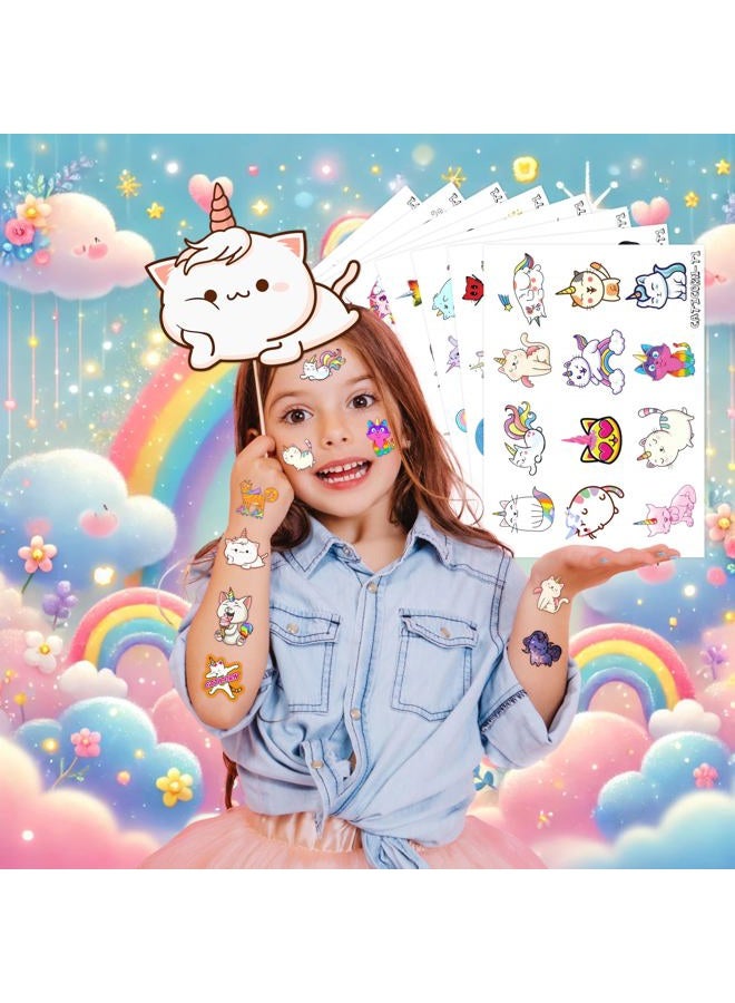 Oumers Caticorn Temporary Tattoos 96PCS, Assorted Colors, Small Size, Perfect for Kids Birthday Parties - Image 3