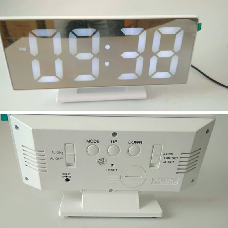 Large Screen Digital Alarm Clock Bedroom Bedside Student Electronic Watch Mute Clock( , ) - Image 5