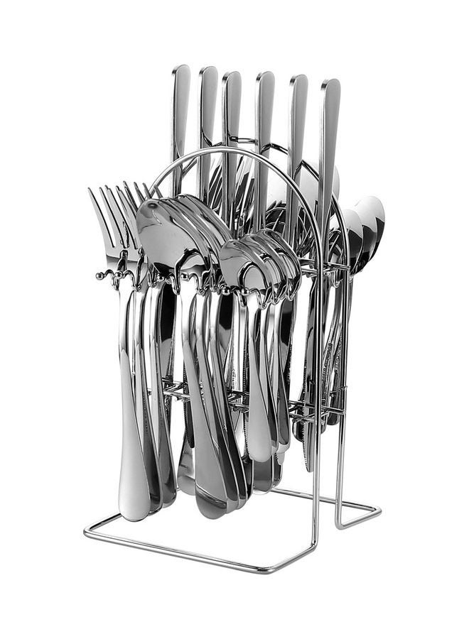 DUNISO 24-Piece Silverware Set for 4, Stainless Steel Flatware Cutlery Set, Kitchen Utensils Set, Tableware Set For Home Kitchen Restaurant Hotel, Includes Knives Forks Spoons, Dishwasher Safe - Image 2