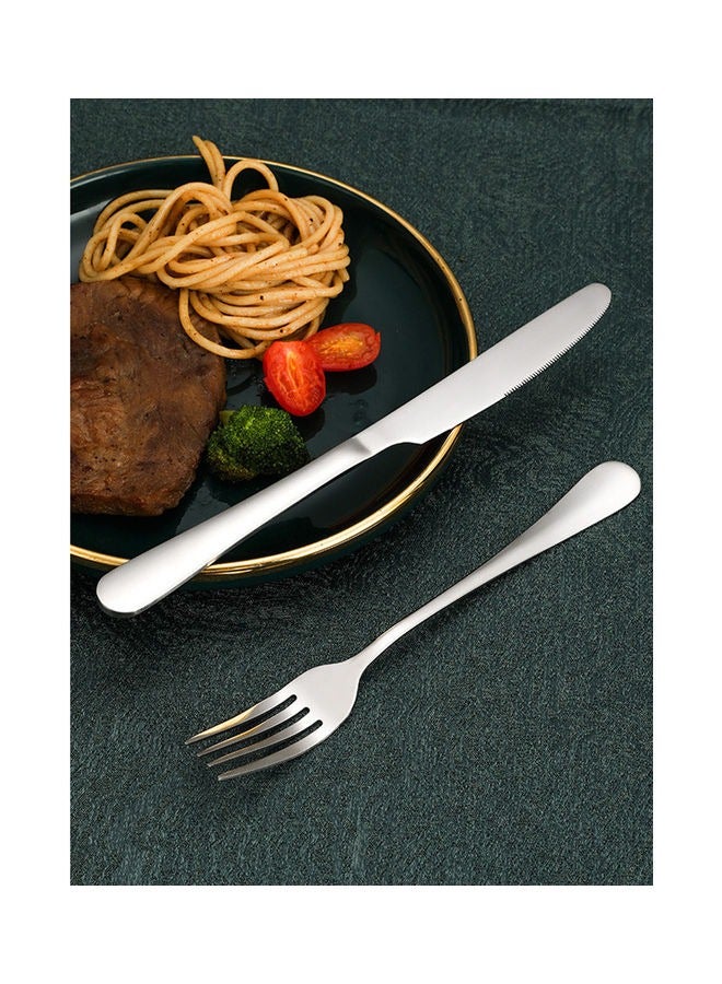 DUNISO 24-Piece Silverware Set for 4, Stainless Steel Flatware Cutlery Set, Kitchen Utensils Set, Tableware Set For Home Kitchen Restaurant Hotel, Includes Knives Forks Spoons, Dishwasher Safe - Image 3