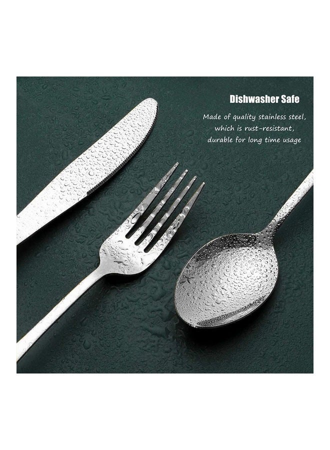 DUNISO 24-Piece Silverware Set for 4, Stainless Steel Flatware Cutlery Set, Kitchen Utensils Set, Tableware Set For Home Kitchen Restaurant Hotel, Includes Knives Forks Spoons, Dishwasher Safe - Image 5