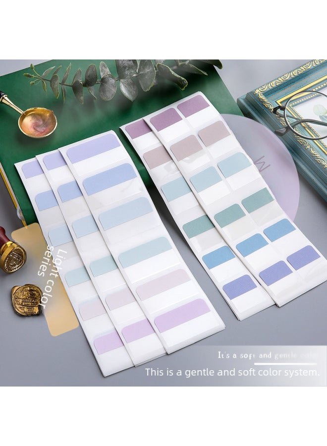 YILI Morandi Student Classification Writing Index Sticker Label Sticker Sticky Note Color Fluorescent Sticker Signature Paper Cable Sticker - Image 4