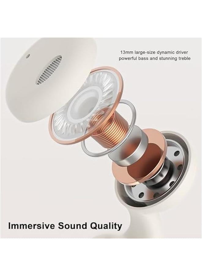 Generic - New Blue Tooth Ear Buds Earbud for iPhone for Android Earphones Cordless TWS Wireless Earring Earbuds for iPhone for Android Cool White Earbuds Kids Ear Buds Wireless Bluetooth - Image 1