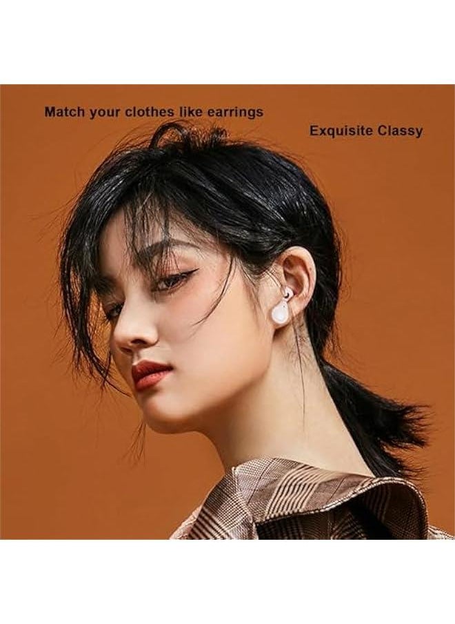 Generic - New Blue Tooth Ear Buds Earbud for iPhone for Android Earphones Cordless TWS Wireless Earring Earbuds for iPhone for Android Cool White Earbuds Kids Ear Buds Wireless Bluetooth - Image 1