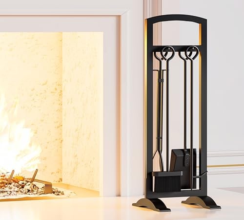 Kingson 5-Piece Lightweight Fireplace Tool Set – Portable, Compact, and Stylish Fire Pit Accessories Kit - Image 2