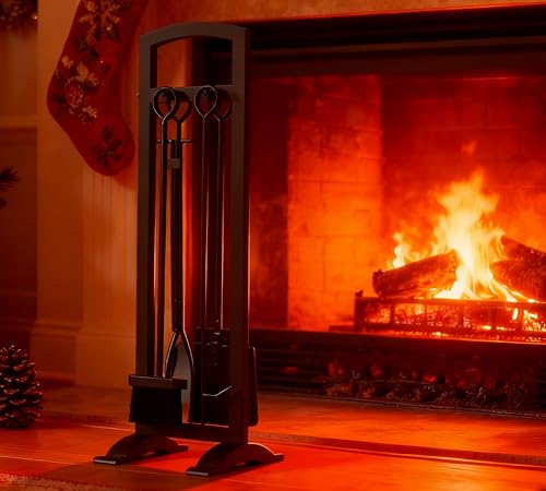 Kingson 5-Piece Lightweight Fireplace Tool Set – Portable, Compact, and Stylish Fire Pit Accessories Kit - Image 1