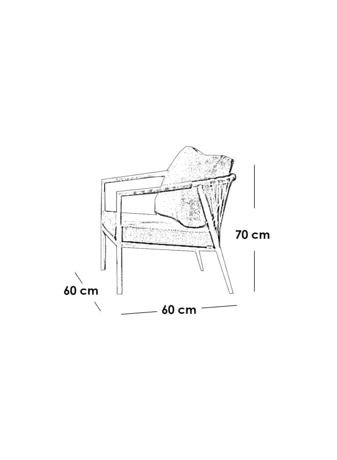 Sampa Rattan Iron and Waterproof Fabric Outdoor Set 4 Pieces - White and Grey - Image 2