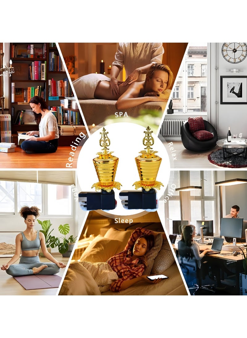 بخور بوسيدين حامل بخور عود كهربائي مميز تصميم فاخر لعطور المنزل والمكتب - قطعتين  - Image 2