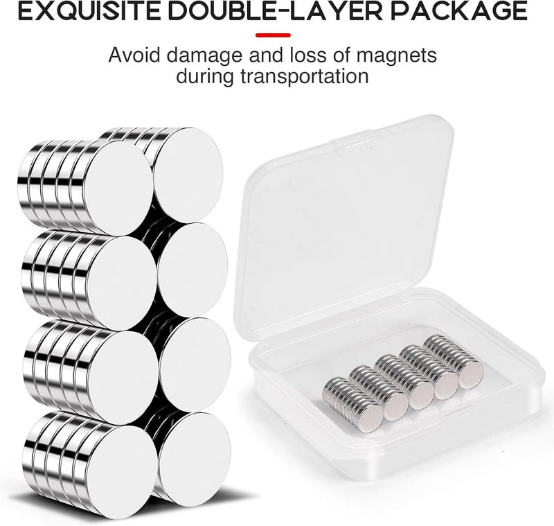 Refrigerator Magnets 50 Pcs, 10x3mm Tiny Round Disc Small Whiteboard Magnets for Crafts, DIY, Office, Dry Erase Board - Image 5