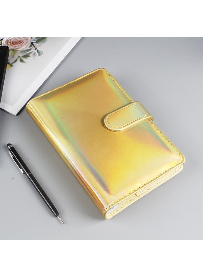 Dimension Stationery Korea Girl's Heart Macaron Loose-leaf Notebook Pu Hand Account Book Notebook Hand Account Book Travel Book - Image 1